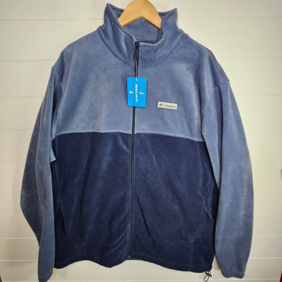 Columbia Other - Columbia Steens Mountain Men's Jacket 3XT Blue Fleece Full Zip